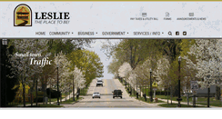 Desktop Screenshot of cityofleslie.org